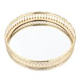thumbnail image 1 of 1Pc Glass Mirror Plate Cosmetics Storage Tray Iron Jewelry Plate Display Holder, 1 of 5