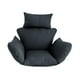 thumbnail image 2 of Cojín para silla con forma de huevo, cojín para silla columpio, cojín para asiento colgante, cojín para silla con canasta colgante para patio al aire Negro, 2 of 8