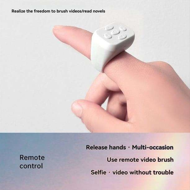Control Remoto Inalámbrico Bluetooth Air Mouse para Teléfono Móvil, Control Remoto Instantáneo para Selfies, Anillo de Música y Video para Computadora Portátil B