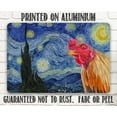 thumbnail image 5 of Metal Sign - The Starry Night Painting - Interrupted by Rooster - Durable Metal Sign - Use Indoor/Outdoor - Funny and Artsy Chicken Farm and Coop Decor and Gift (12" x 18"), 5 of 5