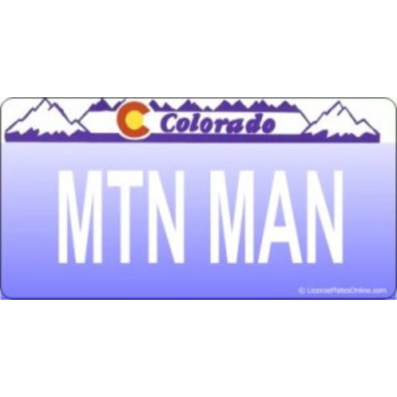 Design It Yourself Custom Colorado Plate. Free Personalization on Plate