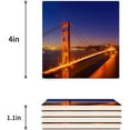 thumbnail image 3 of FMSHPON Golden Gate Bridge Set of 6 Coaster for Drinks, Absorbent Ceramic Stone Coasters Cup Mat with Cork Base for Home Kitchen Room Coffee Table Bar Decor, 3 of 4