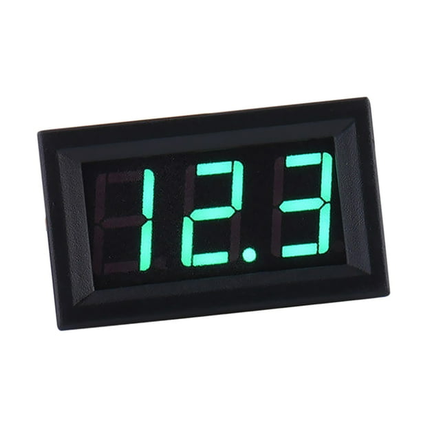 Motor de coche del ímetro del metro de aje de la pantalla digital LED de 2 0.56" -120.0V Verde Cola Volt Panel Meter