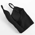thumbnail image 4 of SHTXOZHI Womens Cropped Tank Tops Scoop Neck Ribbed Fitted Tees Spaghetti Strap Casual Basic Shirts with Built in Bra, 4 of 6