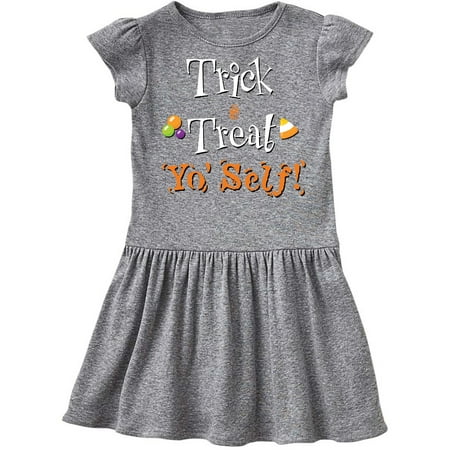 

Inktastic Trick or Treat Yo Self with Candy Corn Gift Toddler Girl Dress
