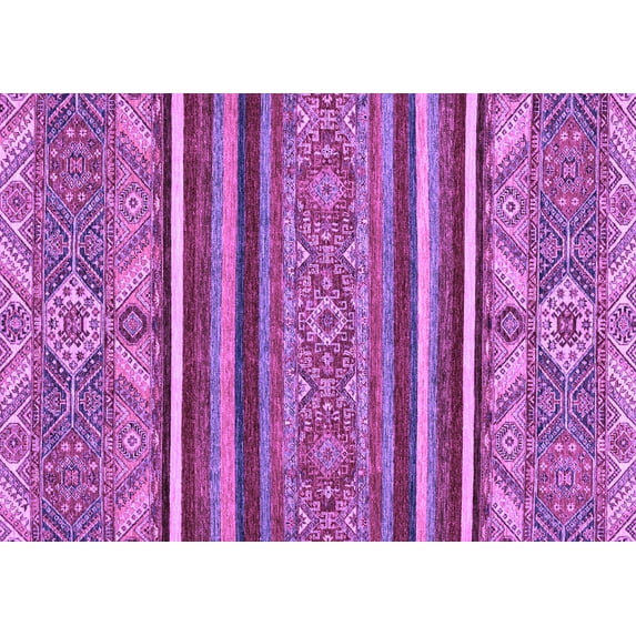 Ahgly Company Indoor Rectangle Abstract Purple Modern Area Rugs, 7' x 9'