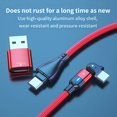 thumbnail image 2 of 180-degree Bending Data Cable PD60W Low Power Consumption Fast Charging Cable A+C to C Two-in-one Data Cable with Fast Transmission LED Indicator for Mobile Phone Notebook, 2 of 10