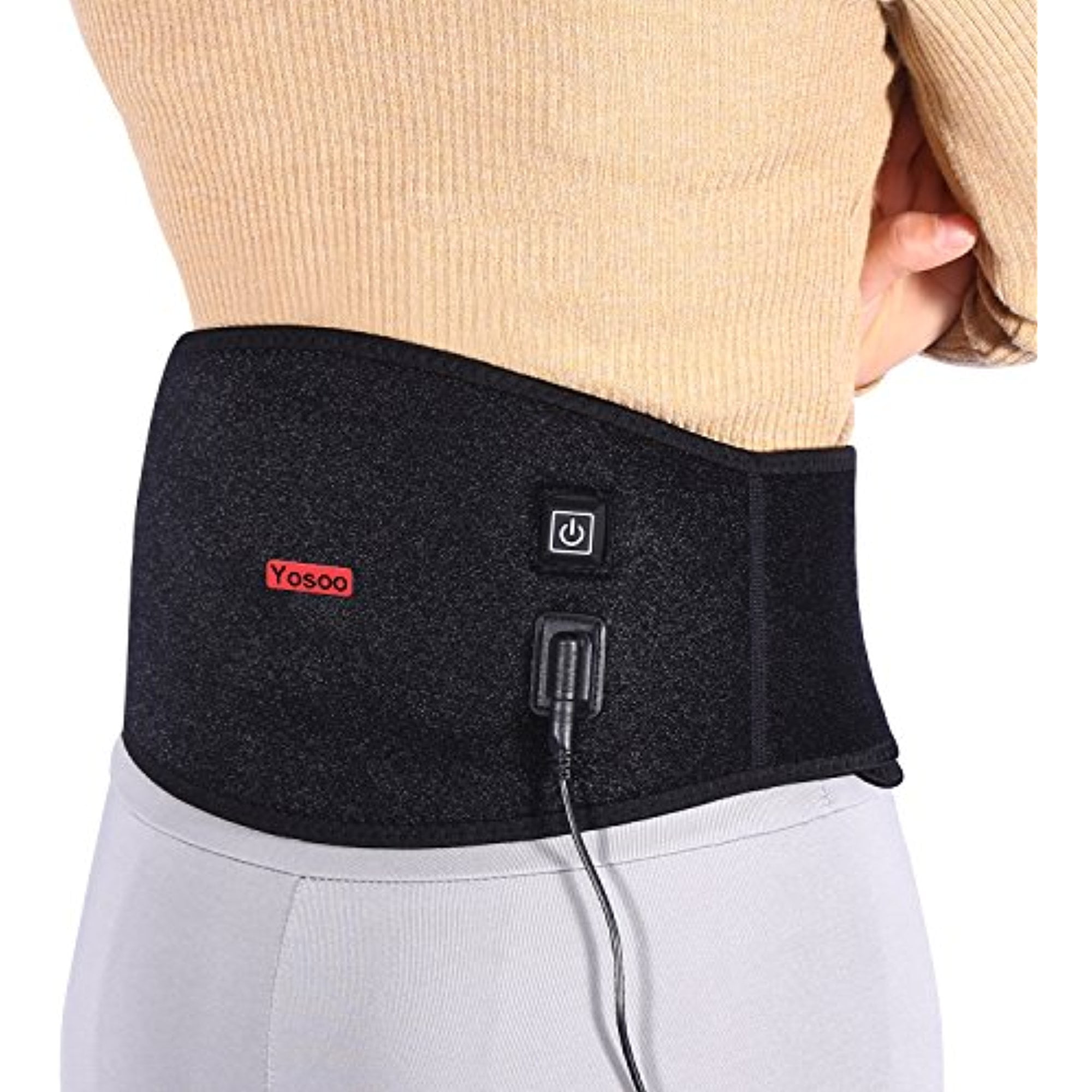 Yosoo Waist Heating Pad Belt Lower Back Heat Wrap Hot and Cold Therapy