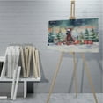 thumbnail image 4 of Merry Christmas Santa Reindeer Antlers Scottish Terrier Sleigh Xmas Winter Holiday Horizontal Matte Canvas Poster Scottie Dog Lover Gifts Wall Art Home Decor - 00023, 4 of 5