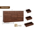 thumbnail image 2 of Luku Dresser for Bedroom,12 Drawer Dressers & Chests of Drawers, Wood Storage Drawer Dresser with Power Outlet, 61 Inch, 2 of 9
