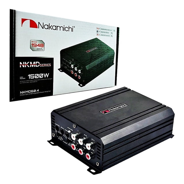 Amplificador Mini 4 Canales Nakamichi NKMD60.4 1500 Watts Clase AB Nakamichi NKMD60.4