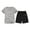 Grey, variant on ibiyuan Girls 2 Piece Outfits Size 14-16 Girls Summer Outfit Set with Bow Print Candy Colored Short Sleeve Tee and Comfortable Bottoms,12-13 Years,BU2