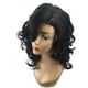 thumbnail image 5 of Fibra de cabello ondulado corto Negro Partición Mujeres Peluca rizado de alta temperatura peluca brasileña, 5 of 6