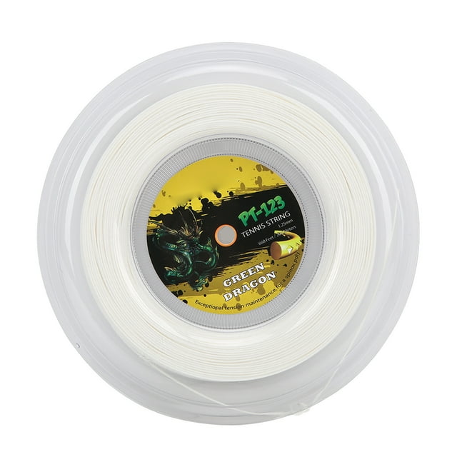 Cuerda de tenis Cuerda de raqueta deportiva de 200 m Cable de raqueta de poliéster de 1,25 mm Tipo rígido para entrenamiento Blanco YUNYI BRAND Deportes