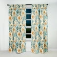 thumbnail image 2 of Designart "Timeless Flourishing Gardens In Blue I" Botanical Blackout Blue Curtain 1 Panel, 2 of 4