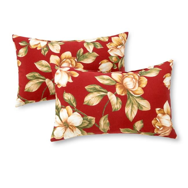 Roma Floral 19 x 12 in. Outdoor Rectangle Accent Pillow, Set of 2 Roma Floral 19 x 12 in. Outdoor Rectangle Accent Pillow, Set of 2