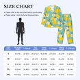 thumbnail image 2 of Mens Pajamas Set, Lemons Chamomile Flowers Button Down Long Sleeve Loungewear Sleepwear Pjs sets for Men, 2 of 5