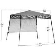 Quik Shade Go Hybrid 7 x 7 Foot Compact Slant Leg Outdoor Pop Up Canopy, Blue