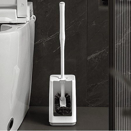 Toilet Bowl Brush and Holder Long Handled With Base Deep Cleaning