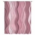 thumbnail image 2 of Pink Ombre Sheer Curtains 45 Inches Long, Abstract Art Moire Ocean Waves Light Filering Curtains, Breathable Simi Curtain Privacy Drapes for Kitchen Bathroom Lightweight Small Window Treatment, 2 of 9