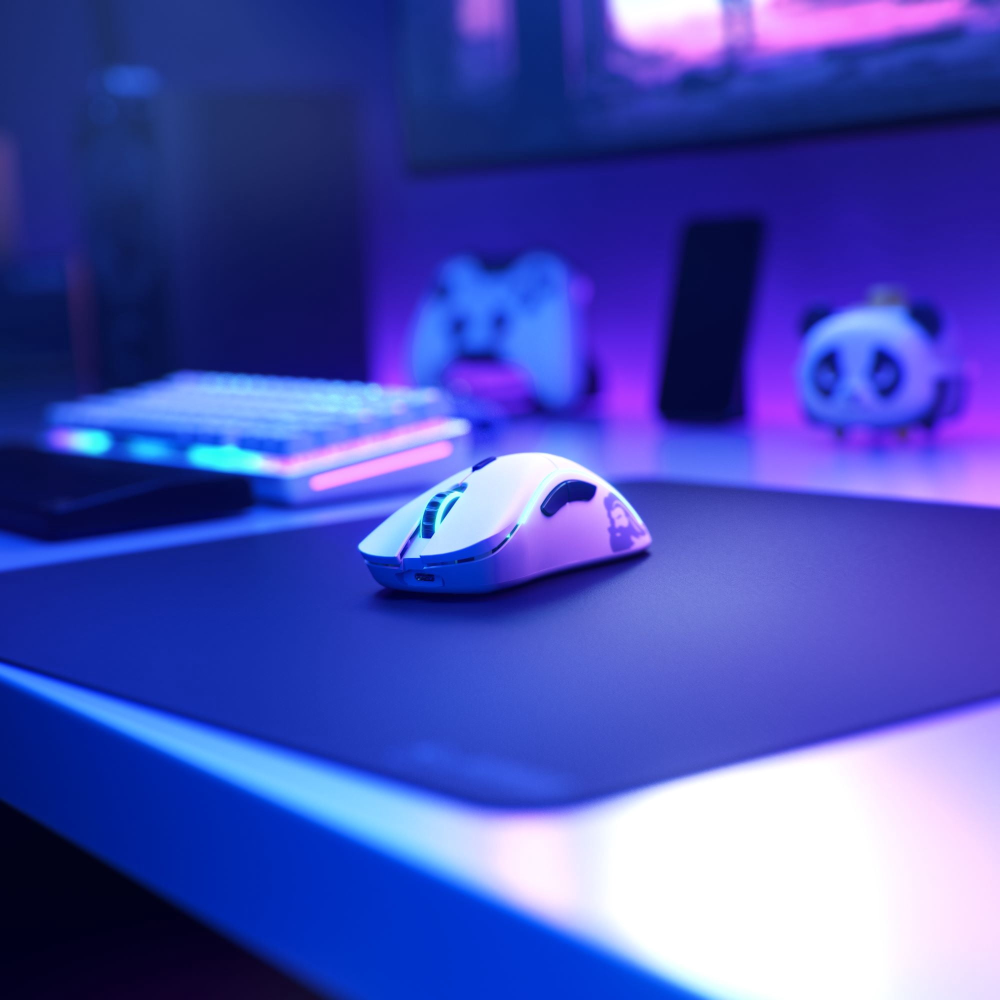 Glorious Model D Wireless Ultralight Honeycomb 68g RGB Gaming Mouse- Matte White