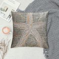 thumbnail image 2 of Chilfamy Tan Starfish Pillow Covers Coastal Beachy Nautical Throw Pillow Home Decor for Bedroom Living Room Sofa Linen Decorative Pillowscase Square Cushion Cover White, 2 of 5