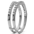 TwoBirch 0.24 Ct. Double Shared Prong Curved Ring Guard In 10k Solid