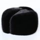 thumbnail image 4 of Sombrero de bombardero de piel de visón Real para hombre, gorra de cabeza de Marta auténtica, Gorras cálidas negras/marrones, el mejor regalo para papá, nuevo, venta de lujo, Invierno, 4 of 4