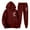 #364-Wine, variant on Yusimy Men's Printed 2-Piece Hoodie Set Loose Casual Sports Double-Pocket Elastic Waist Pants Long Sleeve