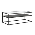 thumbnail image 1 of Henn&Hart Metal Ada Rectangular Coffee Table Black and Bronze Finish, 1 of 8