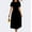 Black, variant on HVEOO Women's Casual A Line Swing Summer Dress Short Sleeve Round Neck Wrap Evening Party Dresses, Black Size L