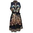 thumbnail image 4 of SMihono Robe Bohème d'Été pour Femmes Grande Taille Mode Femmes Col à Revers Décontractée Aguichant Imprimée Sans Manches Ample Robe Chemise, 4 of 6