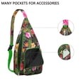 thumbnail image 2 of Hawaiian Print Sling Backpack - Colorful Monstera & Palm Leaf Design Crossbody Bag, Fashionable Multi-Functional Pack, 2 of 4