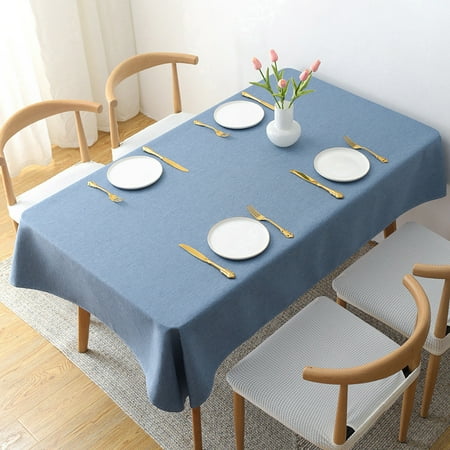 

Yinguo 31×47in Solid Color Tablecloth Round Style Dining Table Cover Kitchen Dining Table Top Linen Decor Fits Your Dining Table Kitchen Dining Room Wedding E