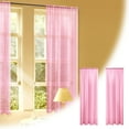 thumbnail image 2 of White Sheer Curtains with Tiebacks 2 Panels Set, Light Filtering Semi Transparent Voile Grommet Window Treatments for Living Room Bedroom, Modern Lightweight Privacy Sheers with Decorative Trim, 2 of 7