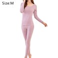 thumbnail image 2 of Women’s Thermal Long Johns Sets Fleece Lined 2 Pcs Underwear Top & Bottom Pajama Set - Purple, 2 of 6