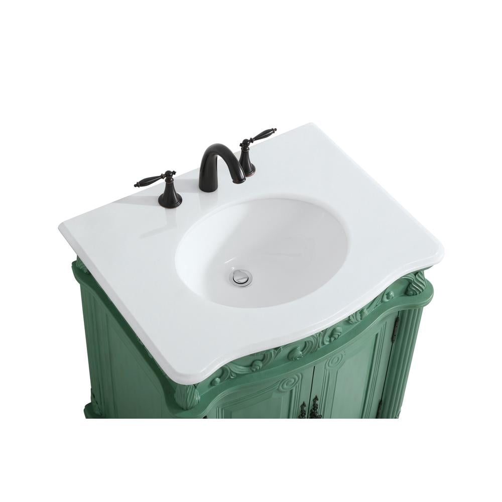 Elegant Kitchen and Bath 27 inch Single Bathroom vanity in vintage mint