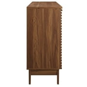 Modway Render Particleboard and Laminate Bar Cabinet in Walnut