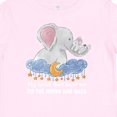 thumbnail image 4 of Inktastic My Great Aunt Loves Me to the Moon and Back Elephant Family Boys or Girls Baby T-Shirt, 4 of 5