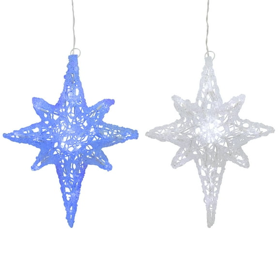 Northlight LED Lighted Color Changing Star of Bethlehem Christmas Decoration - 22" - Blue and White