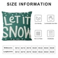 thumbnail image 5 of Creowell  Green Christmas Throw Pillow Covers Let It Snow Pillow Covers Snowflake Throw Pillows Rustic Winter Holiday Xmas Decor for Couch, 5 of 5