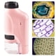 thumbnail image 5 of Relájate y ama el microscopio para niños, 60-120x, mini microscopio eléctrico de bolsillo con luz LED, microscopio para niños, estudiantes, observación microbiológica, aprendizaje, rosa, 5 of 7