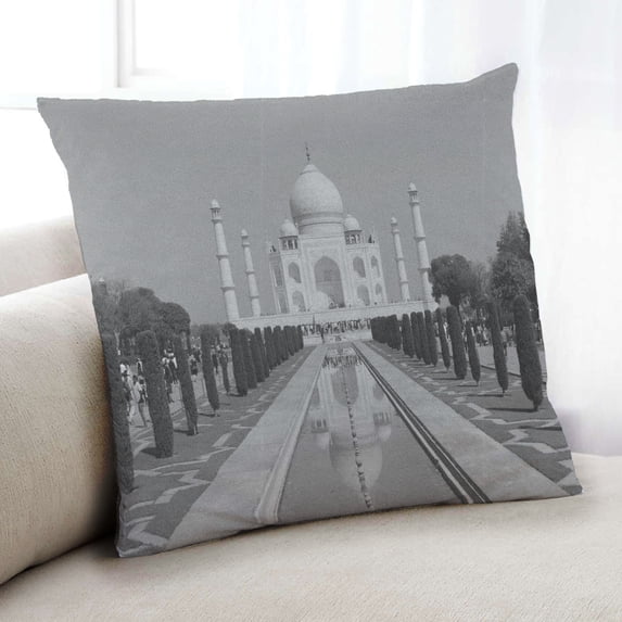 Ahgly Company Sites Taj Mahal Indoor Throw Pillow, 18 inch by 18 inch