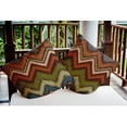 thumbnail image 3 of Simply Daisy 18" x 18" Ikat Chevron Indoor/Outdoor Polyester Throw Pillow, Pomegranate, 3 of 4