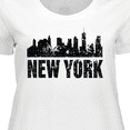 thumbnail image 4 of Inktastic New York Skyline Grunge Women's Plus Size T-Shirt, 4 of 5