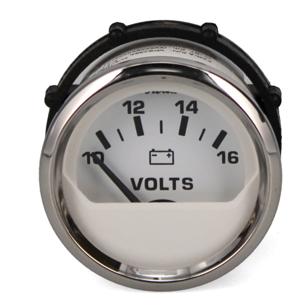 Faria Boat Volt Meter Gauge VP9239A Euro Stainless White 2 Inch