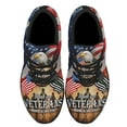 thumbnail image 2 of Memorial Day Thank You Veterans American flag Eagle Memorial Veteran Shoes Sneakers Black Size 8, 2 of 7