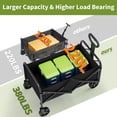 thumbnail image 3 of cm de Anchoagons Carts Plegable GarveeLife Utility Collapsible cm de Anchoagon con All-Terrain Ruedas cm de Profundidadrink cm de Alturaolders Ajustable cm de Alturaandle 380LBS Portátil Grocery., 3 of 7