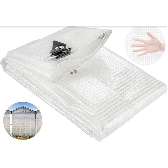 CMMP 14 MIL Clear Sun Shade Tarp 7x12ft Heavy Duty UV Protection Waterproof Grommets Every 36in