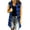 Blue, variant on Women's Plaid Long Vest Jacket Lightweight Collared Button Down Open Layering Gilet Dressy Casual Sleeveless Cardigan Coat M